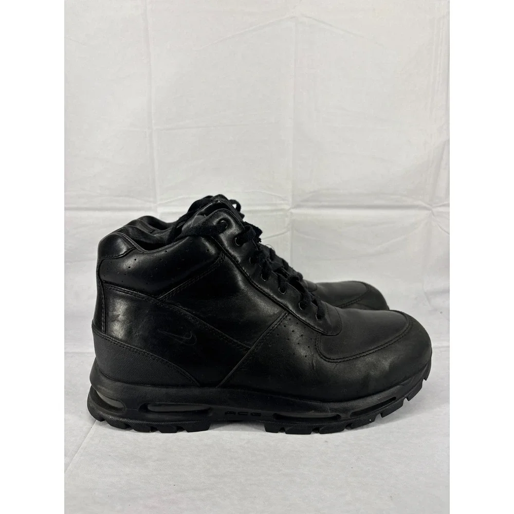 Nike ACG Air Max Goadome Boots Mens Black Leather Ankle Lace Up Round Toe 15